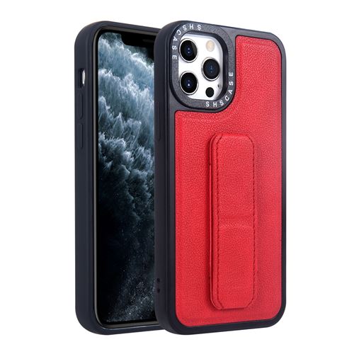 Coque Dragonne Titulaire Housse En Cuir Pour iPhone 13 Pro 6.1 - Rouge