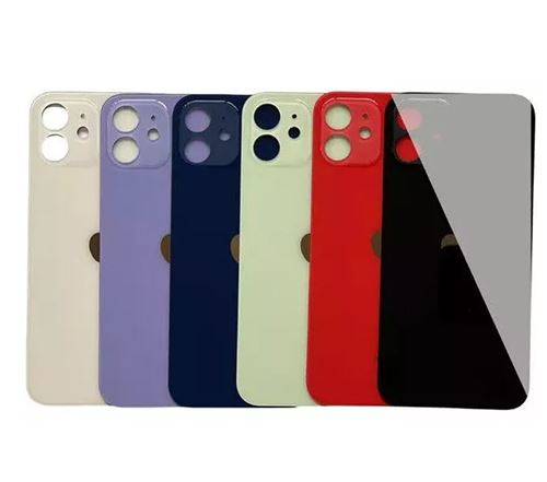 Châssis Arrière IPhone 12 Mini Mauve Avec Vitre - Pièce De Remplacement Neuve - Sans Marque