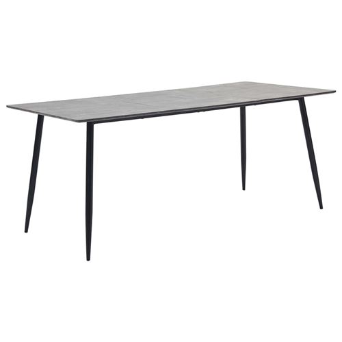 vidaXL Table de salle à manger Gris 180x90x75 cm MDF