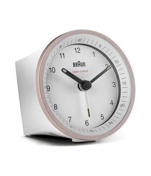 Braun BC07 Réveil à quartz Rose, Blanc