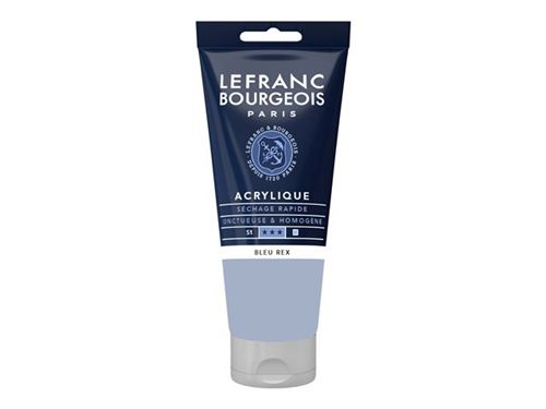 Lefranc Bourgeois - Peinture - peinture acrylique - bleu roi - opaque - satin - fine - 80 ml