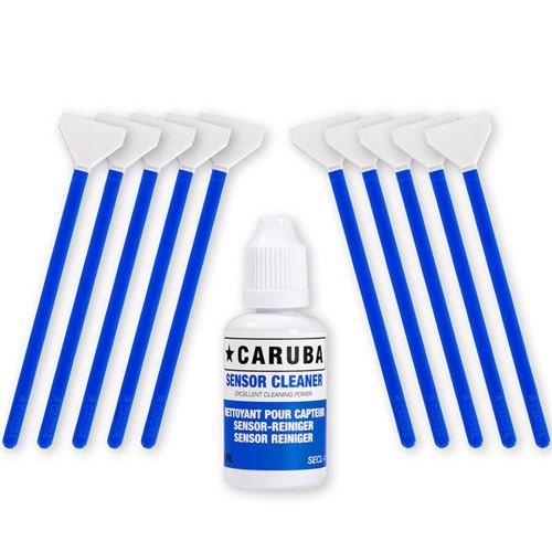 Caruba batonnet de nettoyage plein format (10 swabs 24mm + cleaning fluid 30ml)