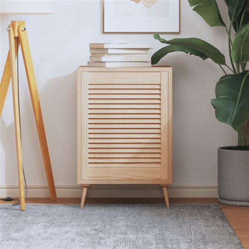 vidaXL Porte d'armoire à persiennes 61,5x49,4 cm bois de pin massif