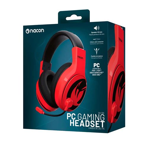 NACON  GH-120 Rouge Casque Gaming Multiplateforme