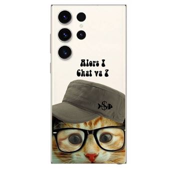 Coque Taperso pour Samsung galaxy S23 ULTRA avec motif chat et casquette - 1