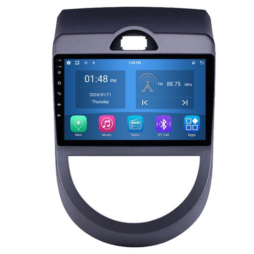 Autoradio RoverOne® Bluetooth CarPlay Android Auto Navigation 4Go RAM 64Go ROM pour Kia Soul 1 AM 2008-2011