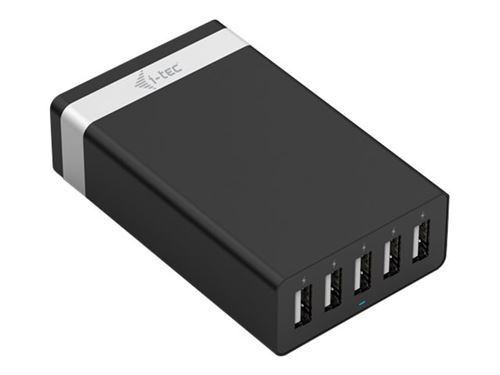 i-Tec USB Smart Charger - Adaptateur secteur - 52 Watt - 6.8 A - QC 3.0 - 6 connecteurs de sortie (USB, 5 x USB Type A 4 pin)