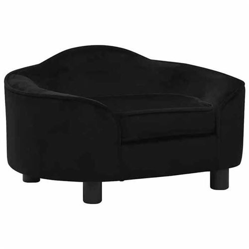 Meilleurs prix pour vidaXL Canapé pour chien Noir 67x47x36 cm Peluche
