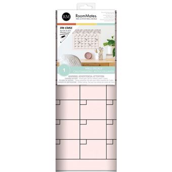 Sticker Mural Calendrier Mensuel Noir et Blanc Personnalisable et