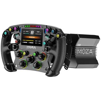 Moza Racing R12 V2 + FSR2 - Bundle volant de course Direct Drive 12 Nm + volant Formule 280 mm avec écran tactile - PC - 1