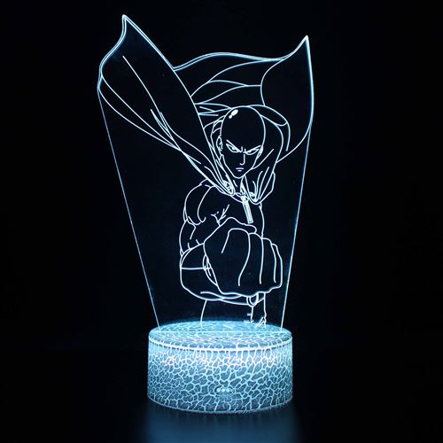 Lampe 3D Tactile RGB Veilleuses Enfant MY924 One Punch Man avec Telecommande