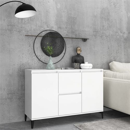 Non Communiqué Blanc Buffet 104X35x70 Cm Bois D Ingénierie