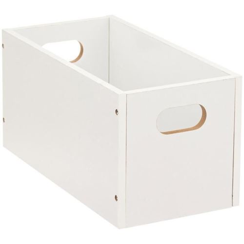 Boîte de rangement - Blanc - L. 15 x P. 30,5 x H. 15 cm