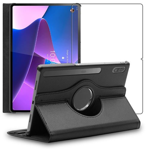 10% sur ebestStar Housse pour Lenovo Tab P12 Pro Support Rotatif 360 PU  Cuir, Noir + Film VERRE Trempé - Housse Tablette - Achat & prix