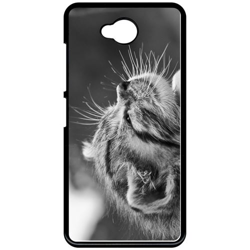 Coque My-Kase pour Lumia 650 - chat zebre - Plastique Noir