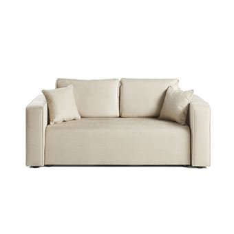 Topaze - canapé droit 2 places - en tissu - Beige - 1