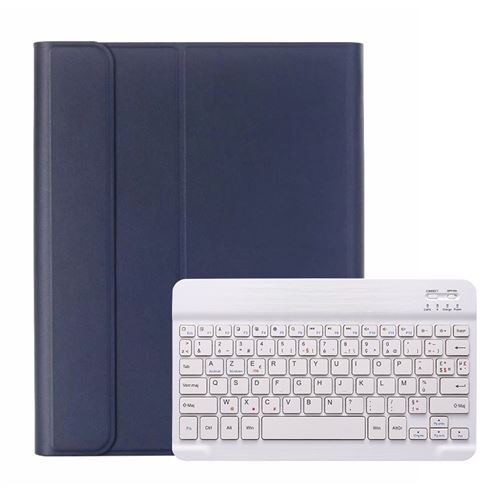Étui HSMY avec Clavier Français AZERTY Bluetooth pour Samsung Galaxy Tab A 8.4 2020 T307 - Bleu&Blanc