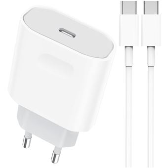 Chargeur Rapide 30W USB-C Pour IPhone 16/15, IPad - Avec Câble Nylon Tressé 2m - Protections Multiples - 2