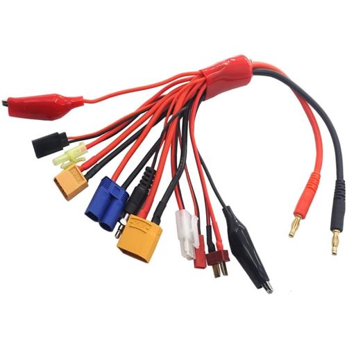 1 Piece Rc Quadrocopter Lipo Batterie Chargeur Multiple Plug Adapter Câble de Charge Convertisseur 10 en 1