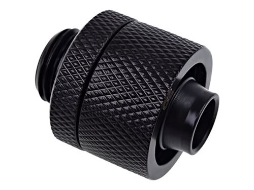 Alphacool Eiszapfen Connector Series Straight Socket 16/10mm - Raccord de compression du système de refroidissement par liquide - noir profond