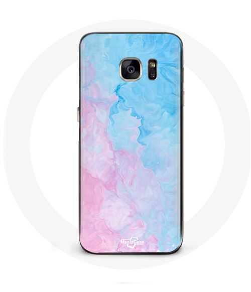 Coque pour Samsung Galaxy S6 Fond bleu rose Maniacase