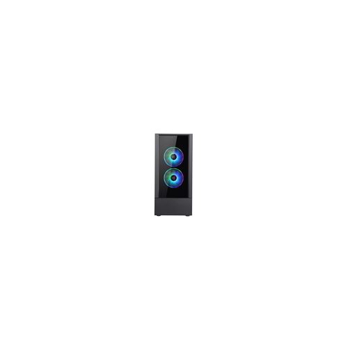 Non Communiqué Noir Boîtier Moyen Tour Atx Itek Vertibra Q210 Rgb Avec Panneaux Vitrés (Noir)