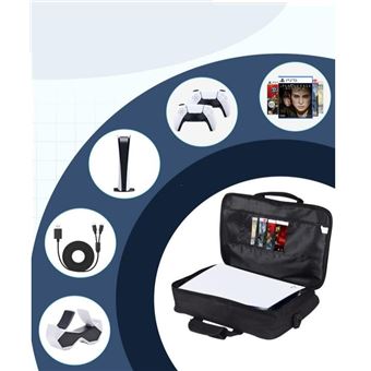 PGmoon Sac de Transport Compatible avec Console PS5/PS5 Slim/PS5 Pro, Sacoche de Protection pour Ordinateur Portable 15,6 Pouces, Manettes, Disques de Jeu et Autres Accessoires (Modèle Breveté PGmoon Sac de Transport Compatible avec Console PS5/PS5 Slim/PS5 Pro, Sacoche de Protection pour Ordinateur Portable 15,6 Pouces, Manettes, Disques de Jeu et Autres Accessoires (Modèle Breveté