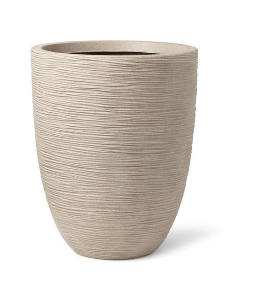 Pot de fleur CAPI EUROPE Waste Rib NL 46 x 58 cm 66 L beige terrazzo