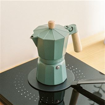 Cafetière Italienne 3 Tasses Vert Pastel – Moka Vintage Élégante Made In Italy | Design Rétro Moderne