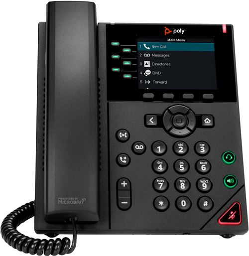 Poly VVX 350 Business IP Phone - Téléphone VoIP - (conférence) à trois capacité d appel - SIP, SDP - 6 lignes