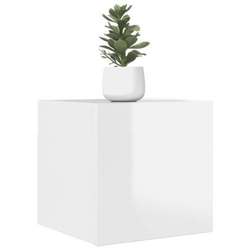 vidaXL Meubles TV muraux 2 pcs Blanc brillant 30,5x30x30 cm