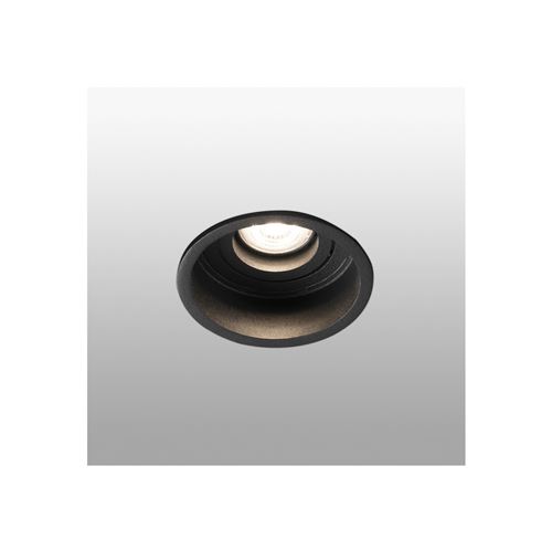 Faro Hyde - Downlight encastré rond inclinable noir, GU10