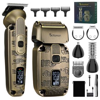 Tondeuse Cheveux 4 en 1 + Rasoir électrique à grille SOLIMPIA Étanche - 1