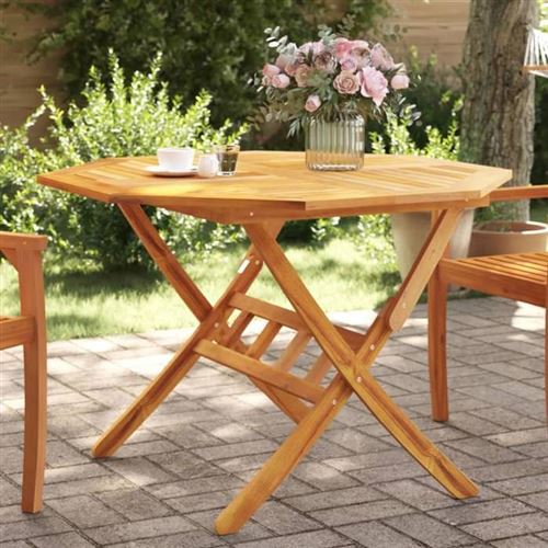 Non Communiqué Marron Vidaxl Table Pliable De Jardin Ø110x75 Cm Bois D'acacia Solide, Table, Table Pliante, Table De Camping, Table À Manger, 4004911