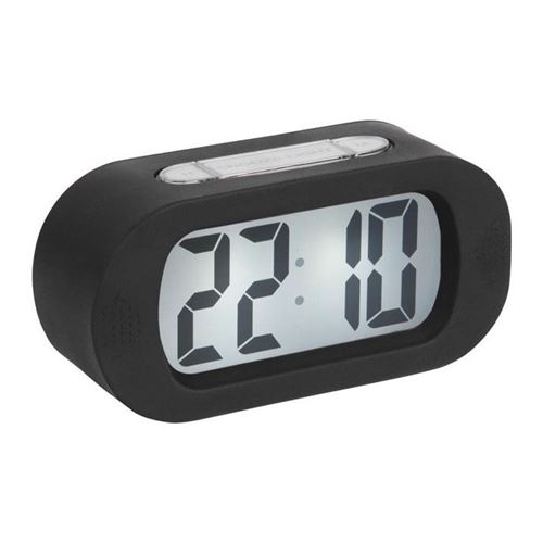 Karlsson Noir/Clair Réveil Numérique Gummy - Lcd Rétroéclairé - Toucher Doux - 7X5x14cm - Image 3