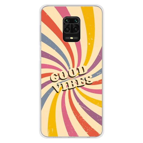 Coque en silicone imprimée compatible Xiaomi Redmi Note 9S Good vibes
