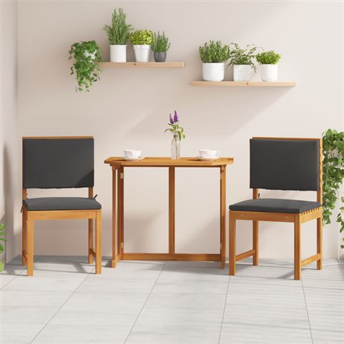 vidaXL 2 stk. Gartenstuhl Massivholz Akazie Braun