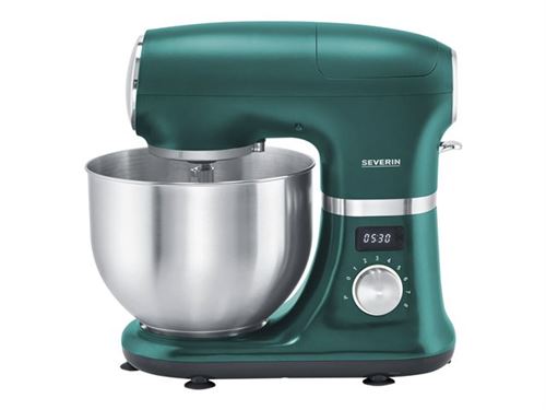 SEVERIN KM 3896 - Robot pâtissier - 1000 Watt - vert mat/acier inoxydable brossé/noir