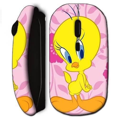 Souris Sans Fil Titi Pink Design Noir Maniacase