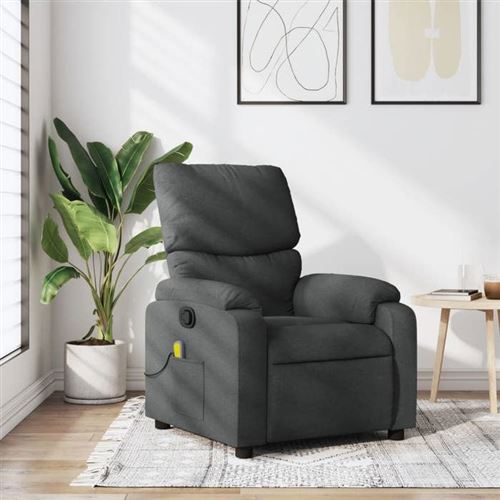 Vidaxl Gris Fauteuil Massage - Foncé - Image 3