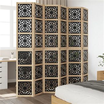 VidaXL Cloison De Séparation 6 Panneaux Blanc 300x180 Cm - Paravent Séparateur De Pièce Intimité