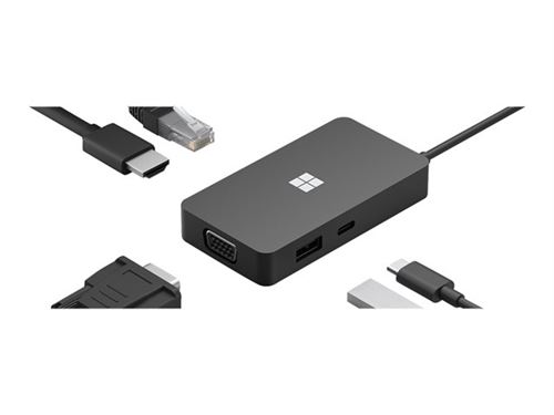 Microsoft USB-C Travel Hub - Station d'accueil - USB-C - VGA, HDMI - 1GbE - commercial