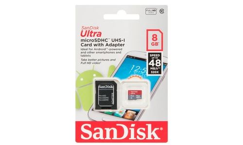 Carte mémoire SANDISK ULTRA MICRO SDHC 8 Go