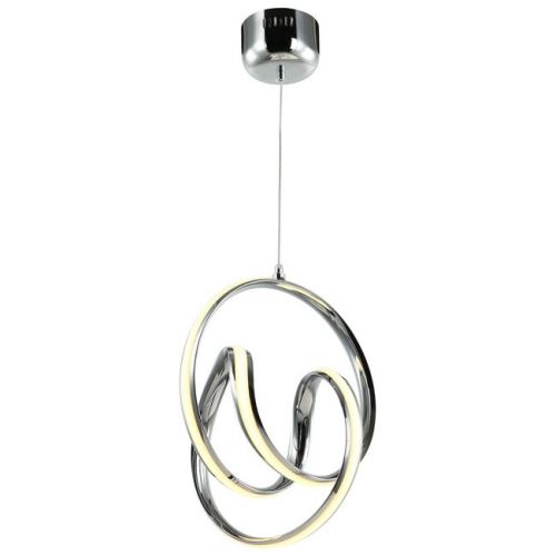 HOMEMANIA Lampe à Suspension Petrino - Lustre - Lustre de plafond - Chrome en Métal, 25 x 31 x 135 cm, 1 x LED, 44W, 3080LM, 3000K