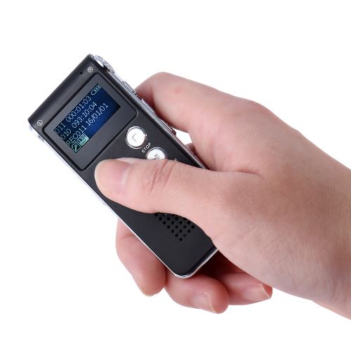 8 Go Intelligent Digital Audio Enregistreur de téléphone vocal Dictaphone Lecteur de musique MP3 Activer la voix VAR AB Répétition