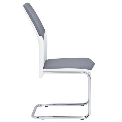 Chaise Bicolore Gris Et Blanc