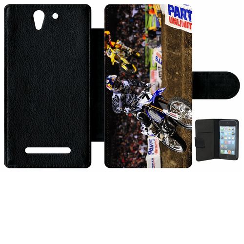 Étui Porte Feuille Sony Xperia C3 Et C3 Dual Motocross 2