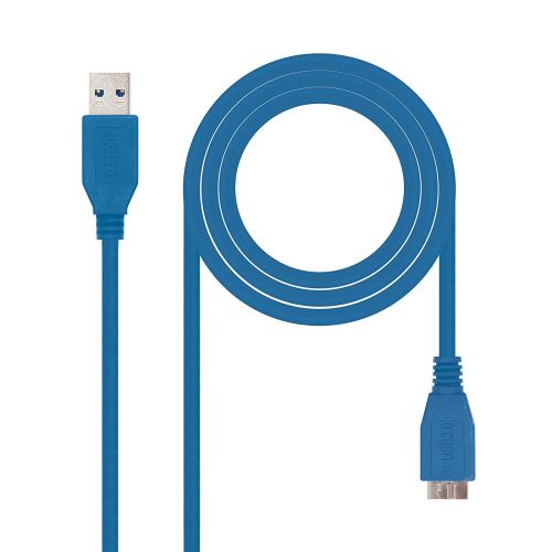 Nano Cable 10.01.1102-BL - Câble USB 3.0 vers Micro USB 3.0, mâle-mâle, Bleu,2mts