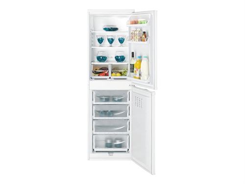 Indesit CAA 55 - Réfrigérateur/congélateur - congélateur bas - pose libre -  largeur : 54.5 cm - profondeur : 58 cm - hauteur : 174 cm - 234 litres -  classe A+ - blanc - Achat & prix