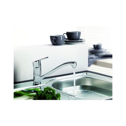 Kludi Logo robinet de cuisine neo avec bec pivotant chrom&eacute;